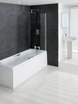 Paneel hoekbad gehard glas 140x30cm zilver - Bathguard Eastbrook Paneel hoekbad gehard glas 140x30cm zilver - Bathguard Eastbrook