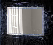 LED badkamerspiegel 60x60cm met blue tooth, aan/uit touch sensor en spiegelverwarming - Leven Eastbrook LED badkamerspiegel 60x60cm met blue tooth, aan/uit touch sensor en spiegelverwarming - Leven Eastbrook