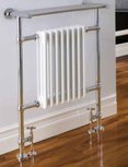 Eastbrook Leadon - Klassieke kleine handdoekradiator staal chroom/wit 94x70cm Eastbrook Leadon - Klassieke kleine handdoekradiator staal chroom/wit 94x70cm