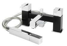 Bad en douche mengkraan inclusief handdouche zwart/chroom - Prado 600 Eastbrook Bad en douche mengkraan inclusief handdouche zwart/chroom - Prado 600 Eastbrook