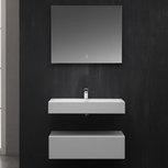 Badkamermeubelset wastafel hangend 80cm mat wit - LP4508+ Stoneart Badkamermeubelset wastafel hangend 80cm mat wit - LP4508+ Stoneart