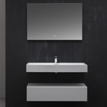 Badkamermeubelset wastafel hangend 100cm glanzend wit - LP4510+ Stoneart Badkamermeubelset wastafel hangend 100cm glanzend wit - LP4510+ Stoneart