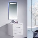 Badmeubelset wit 60cm inclusief wastafel en LED badkamerspiegel - New Orleans NO-0600 Eago Badmeubelset wit 60cm inclusief wastafel en LED badkamerspiegel - New Orleans NO-0600 Eago