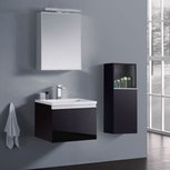 Milano badkamermeubel set ME-0600+ zwart 60x45 inclusief wastafel en LED badkamerspiegel met verlichting Milano badkamermeubel set ME-0600+ zwart 60x45 inclusief wastafel en LED badkamerspiegel met verlichting
