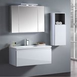 Badkamermeubelset wastafelmeubel incl. spiegel 100x45x48cm Wit - Milano ME-1000-1 STONEART Badkamermeubelset wastafelmeubel incl. spiegel 100x45x48cm Wit - Milano ME-1000-1 STONEART