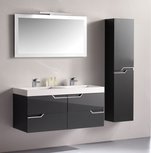 Badmeubelset donkergrijs 120x56 inclusief dubbele wastafel en LED badkamerspiegel - BA-1200 Eago Badmeubelset donkergrijs 120x56 inclusief dubbele wastafel en LED badkamerspiegel - BA-1200 Eago