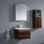 Badkamermeubelset ME-0600+ bruin 60x45 inclusief wastafel en LED spiegelkast met verlichting Badkamermeubelset ME-0600+ bruin 60x45 inclusief wastafel en LED spiegelkast met verlichting