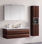 Badkamermeubelset wastafelmeubel incl. spiegel 120x45x48cm Bruin - Milano ME-1200-1 STONEART Badkamermeubelset wastafelmeubel incl. spiegel 120x45x48cm Bruin - Milano ME-1200-1 STONEART