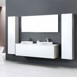 Badkamermeubelset wit 160x47cm incl. waskom en LED badkamerspiegel - Toscane TC1600 EAGO Badkamermeubelset wit 160x47cm incl. waskom en LED badkamerspiegel - Toscane TC1600 EAGO