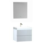Wastafelmeubel wit 60x56 inclusief wastafel en LED badkamer spiegel met verlichting - BU-0601 Brugge Wastafelmeubel wit 60x56 inclusief wastafel en LED badkamer spiegel met verlichting - BU-0601 Brugge