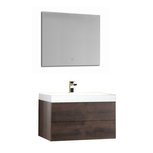 Wastafelmeubelset donker eiken 80x56 inclusief wastafel en led spiegel - BU-0801 Brugge Wastafelmeubelset donker eiken 80x56 inclusief wastafel en led spiegel - BU-0801 Brugge