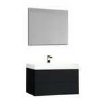 Wastafelmeubelset donkergrijs 80x56 inclusief wastafel en led spiegel - BU-0801 Brugge Wastafelmeubelset donkergrijs 80x56 inclusief wastafel en led spiegel - BU-0801 Brugge