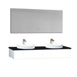 Wastafelmeubelset wit 100x56 inclusief wastafel en led spiegel - BU-1001pro Brugge Wastafelmeubelset wit 100x56 inclusief wastafel en led spiegel - BU-1001pro Brugge