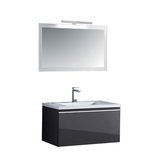 Milano badkamermeubel set ME-0800 donkergrijs 80x45 inclusief wastafel en LED badkamerspiegel met verlichting Milano badkamermeubel set ME-0800 donkergrijs 80x45 inclusief wastafel en LED badkamerspiegel met verlichting