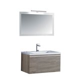 Milano wastafelmeubel ME-0800 Licht eiken 80x45 inclusief wasbak en LED badkamerspiegel met verlichting Milano wastafelmeubel ME-0800 Licht eiken 80x45 inclusief wasbak en LED badkamerspiegel met verlichting