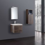 Badkamermeubelset wastafelmeubel incl. spiegel 60x45x48cm Donker eiken - Milano ME-0600-1 STONEART Badkamermeubelset wastafelmeubel incl. spiegel 60x45x48cm Donker eiken - Milano ME-0600-1 STONEART