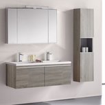Badkamermeubelset wastafelmeubel incl. spiegel 120x45x48cm licht eiken - Milano ME-1200-1 STONEART Badkamermeubelset wastafelmeubel incl. spiegel 120x45x48cm licht eiken - Milano ME-1200-1 STONEART