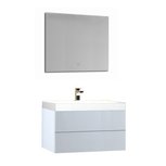 Wastafelmeubelset wit 80x56 inclusief wastafel en led spiegel - BU-0801 Brugge Wastafelmeubelset wit 80x56 inclusief wastafel en led spiegel - BU-0801 Brugge
