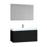 Wastafelmeubelset donkergrijs 90x56 inclusief wastafel en led spiegel - BU-0901 Brugge Wastafelmeubelset donkergrijs 90x56 inclusief wastafel en led spiegel - BU-0901 Brugge