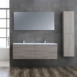 Badmeubelset licht eiken houtkleur 150cm inclusief wastafel en LED badkamerspiegel - San Marino SA-1500 Eago Badmeubelset licht eiken houtkleur 150cm inclusief wastafel en LED badkamerspiegel - San Marino SA-1500 Eago