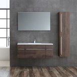 Badkamermeubelset houtkleur donker eiken 120cm breed incl. spiegel - San Marino SA-1210 StoneArt Badkamermeubelset houtkleur donker eiken 120cm breed incl. spiegel - San Marino SA-1210 StoneArt