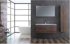 Badkamermeubelset houtkleur donker eiken 120cm breed incl. spiegel - San Marino SA-1215 StoneArt Badkamermeubelset houtkleur donker eiken 120cm breed incl. spiegel - San Marino SA-1215 StoneArt