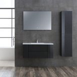 Badmeubelset donkergrijs 100cm inclusief wastafel en LED badkamerspiegel - San Marino SA-1015 Eago Badmeubelset donkergrijs 100cm inclusief wastafel en LED badkamerspiegel - San Marino SA-1015 Eago