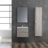 Badmeubelset licht eiken houtkleur 60cm inclusief wastafel en LED badkamerspiegel - San Marino SA-0600 Eago Badmeubelset licht eiken houtkleur 60cm inclusief wastafel en LED badkamerspiegel - San Marino SA-0600 Eago