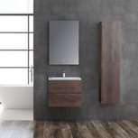 Badmeubelset donker eiken houtkleur 60cm inclusief wastafel en LED badkamerspiegel - San Marino SA-0605 Eago Badmeubelset donker eiken houtkleur 60cm inclusief wastafel en LED badkamerspiegel - San Marino SA-0605 Eago