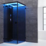 Stoomdouche met douchebak 100x100cm zwart links- DZ1006F12 Eago Stoomdouche met douchebak 100x100cm zwart links- DZ1006F12 Eago