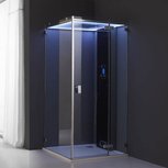 Stoomdouche met douchebak 100x100cm zwart rechts - DZ1006F12 Eago Stoomdouche met douchebak 100x100cm zwart rechts - DZ1006F12 Eago