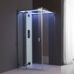 Eago DZ1006F12 Stoomdouche zonder douchebak 100x100cm wit links Eago DZ1006F12 Stoomdouche zonder douchebak 100x100cm wit links