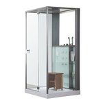 Stoomdouche zonder douchebak 100x100cm wit - DZ981F9 Eago Stoomdouche zonder douchebak 100x100cm wit - DZ981F9 Eago