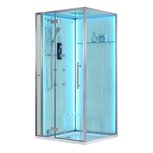 Eago DZ989-1F12 Stoomdouche met douchebak wit 100x100cm links Eago DZ989-1F12 Stoomdouche met douchebak wit 100x100cm links