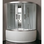 Eago DA325HF8 Stoomdouche met whirlpool 135x135cm zilver Eago DA325HF8 Stoomdouche met whirlpool 135x135cm zilver
