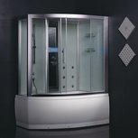 EAGO DA328HF8 Stoomdouche whirlpool 150x100 instap rechts EAGO DA328HF8 Stoomdouche whirlpool 150x100 instap rechts