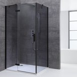 EAGO LBS1505-B Douchecabine zwart 150x90cm deur links met frame EAGO LBS1505-B Douchecabine zwart 150x90cm deur links met frame