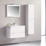 Badkamermeubelset wastafelmeubel incl. spiegel 60x45x48cm Wit - Milano ME-0600 EAGO Badkamermeubelset wastafelmeubel incl. spiegel 60x45x48cm Wit - Milano ME-0600 EAGO