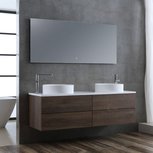 Stoneart wastafelmeubelset BU-1601pro-5 Brugge donker eiken 160x55cm Stoneart wastafelmeubelset BU-1601pro-5 Brugge donker eiken 160x55cm