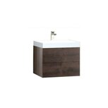 Wastafelmeubel donker eiken 60x50 inclusief wastafel - BU-0601 Brugge Wastafelmeubel donker eiken 60x50 inclusief wastafel - BU-0601 Brugge