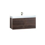 Wastafelmeubel donker eiken 90x56 inclusief wastafel - BU-0901 Brugge Wastafelmeubel donker eiken 90x56 inclusief wastafel - BU-0901 Brugge