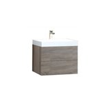 Wastafelmeubel licht eiken 60x50 inclusief wastafel - BU-0601 Brugge Wastafelmeubel licht eiken 60x50 inclusief wastafel - BU-0601 Brugge