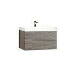 Wastafelmeubel licht eiken 80x56 inclusief wastafel - BU-0801 Brugge Wastafelmeubel licht eiken 80x56 inclusief wastafel - BU-0801 Brugge