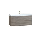 Wastafelmeubel licht eiken 90x56 inclusief wastafel - BU-0901 Brugge Wastafelmeubel licht eiken 90x56 inclusief wastafel - BU-0901 Brugge