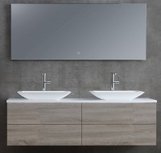 StoneArt BU-11601pro-1 Brugge wastafelmeubelset licht eiken 160x50cm StoneArt BU-11601pro-1 Brugge wastafelmeubelset licht eiken 160x50cm