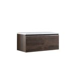 Badkamermeubel wastafel onderkast 100x45x48cm Donker eiken - Milano ME-1000pro STONEART Badkamermeubel wastafel onderkast 100x45x48cm Donker eiken - Milano ME-1000pro STONEART