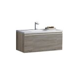 Badkamermeubel wastafel onderkast 100x45x48cm licht eiken - Milano ME-1000 STONEART Badkamermeubel wastafel onderkast 100x45x48cm licht eiken - Milano ME-1000 STONEART