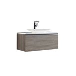 Badkamermeubel wastafel onderkast 100x45x48cm licht eiken incl. waskom - Milano ME-1000pro-1 STONEART Badkamermeubel wastafel onderkast 100x45x48cm licht eiken incl. waskom - Milano ME-1000pro-1 STONEART