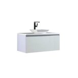 Badkamermeubel wastafel onderkast 100x45x48cm Wit incl. waskom - Milano ME-1000pro-2 STONEART Badkamermeubel wastafel onderkast 100x45x48cm Wit incl. waskom - Milano ME-1000pro-2 STONEART