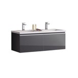 Badkamermeubel wastafel onderkast 120x45x48cm Donker grijs - Milano ME-1200 STONEART Badkamermeubel wastafel onderkast 120x45x48cm Donker grijs - Milano ME-1200 STONEART